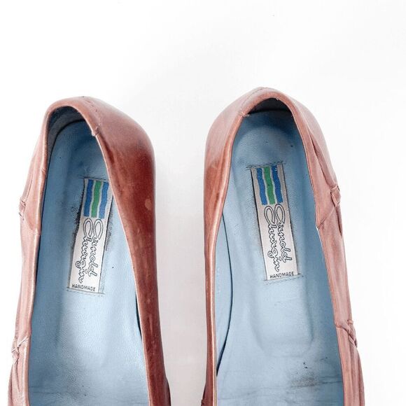 Arnold Churgin Womens Handmade Slip On Ballet Flat Leather Shoes Brown 36 - Picture 4 of 7